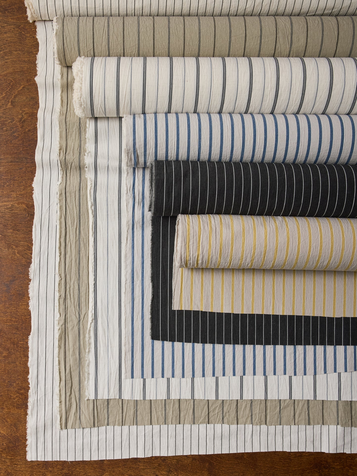 Cotton Linen Hairline Stripe