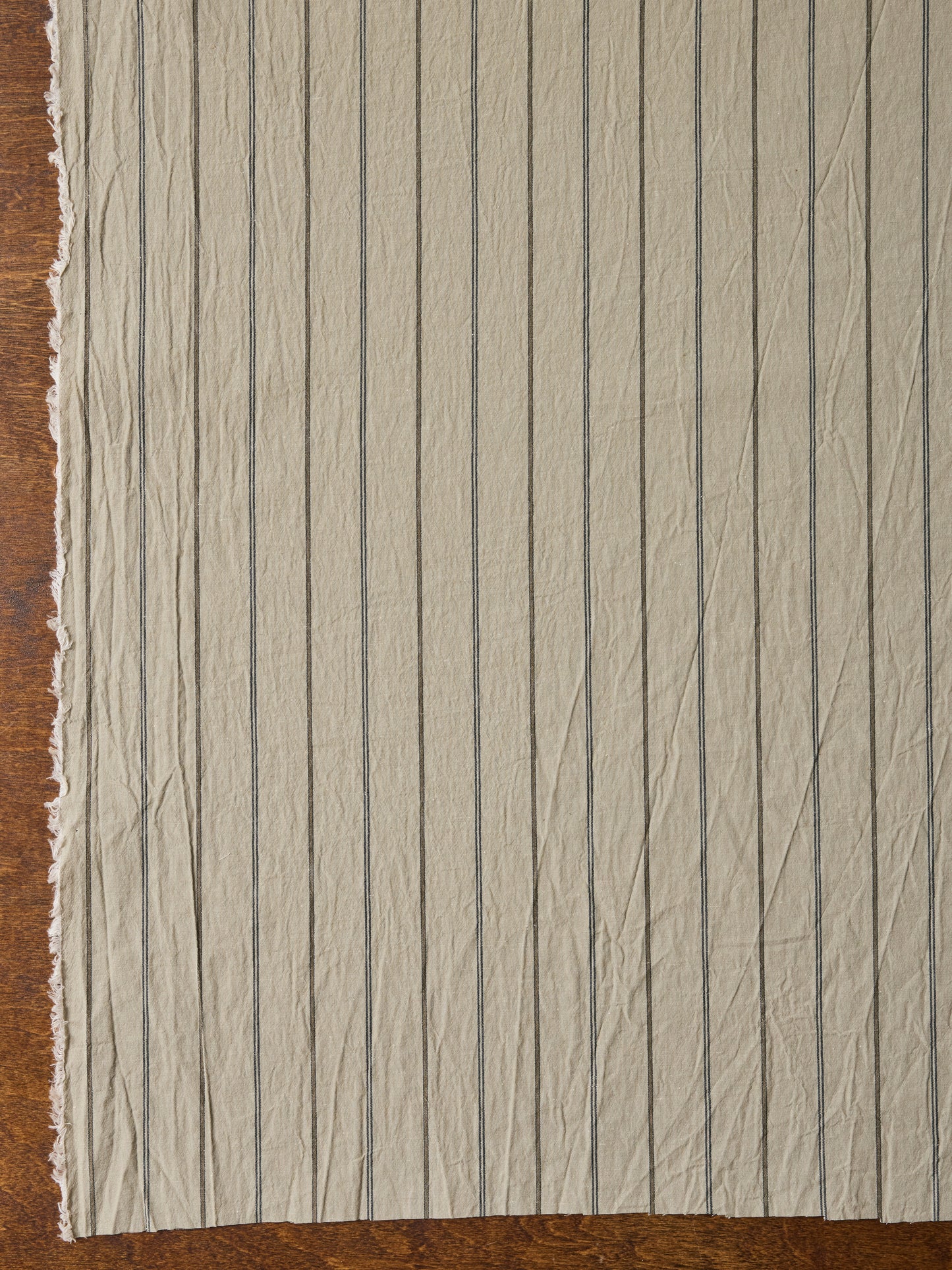 Cotton Linen Hairline Stripe