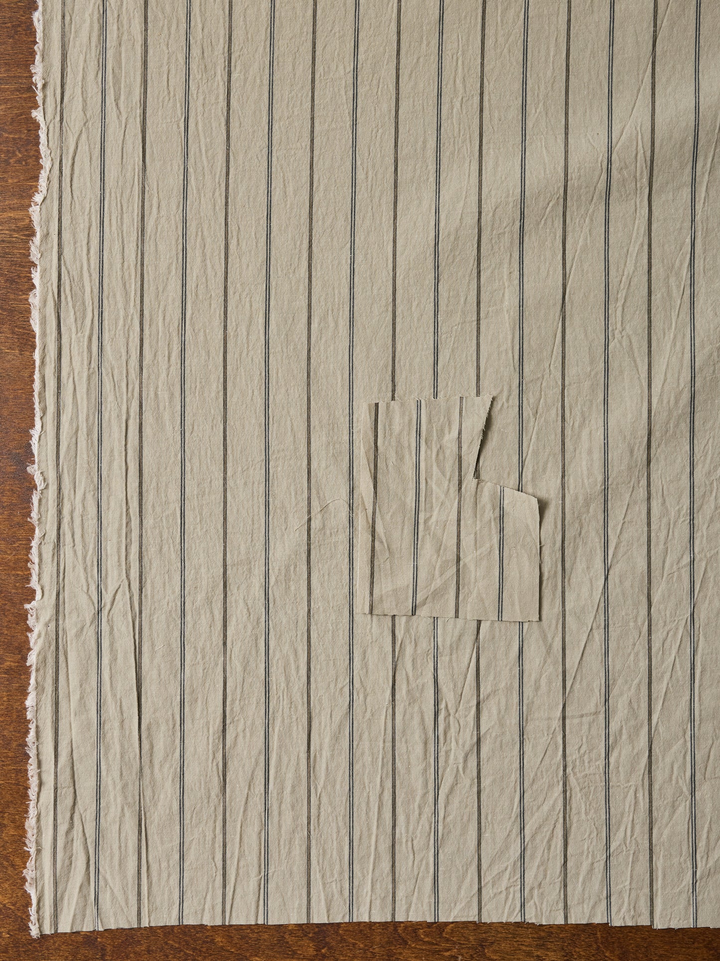 Cotton Linen Hairline Stripe