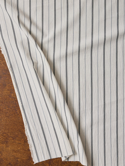 Cotton Linen Hairline Stripe